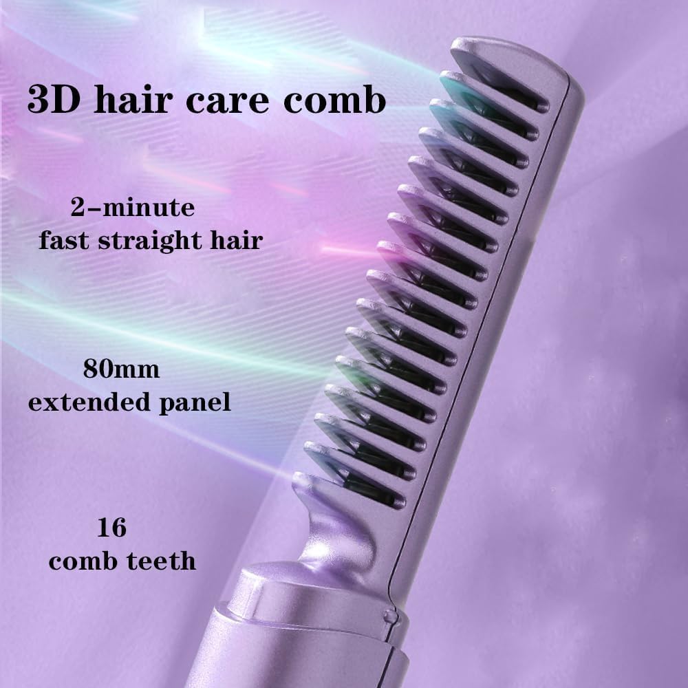 Rechargeable Hot Comb Hair Straightener